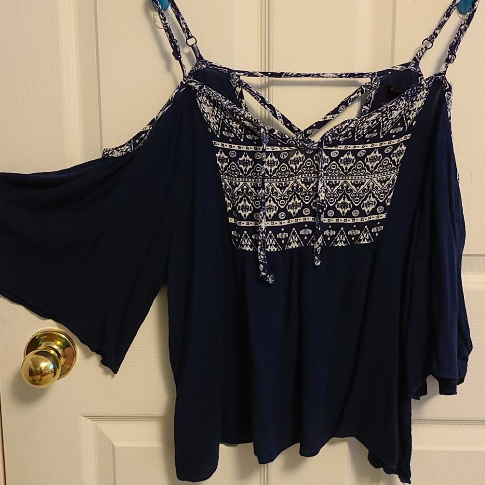 Blue and White Shirt